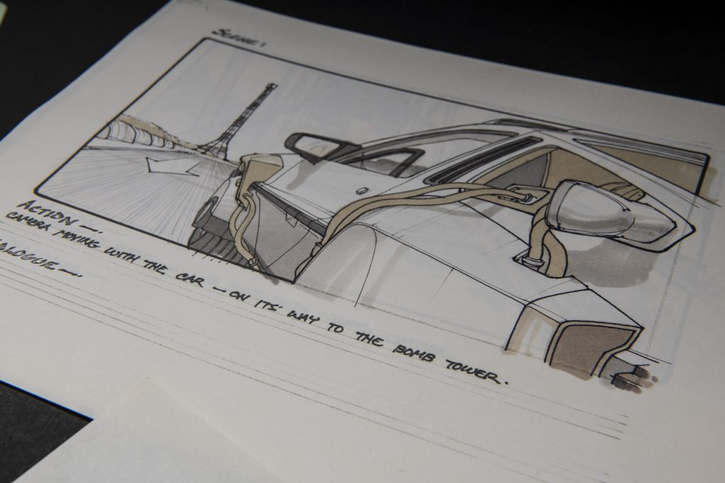 Lo storyboard del finale originale del film, dettaglio 5